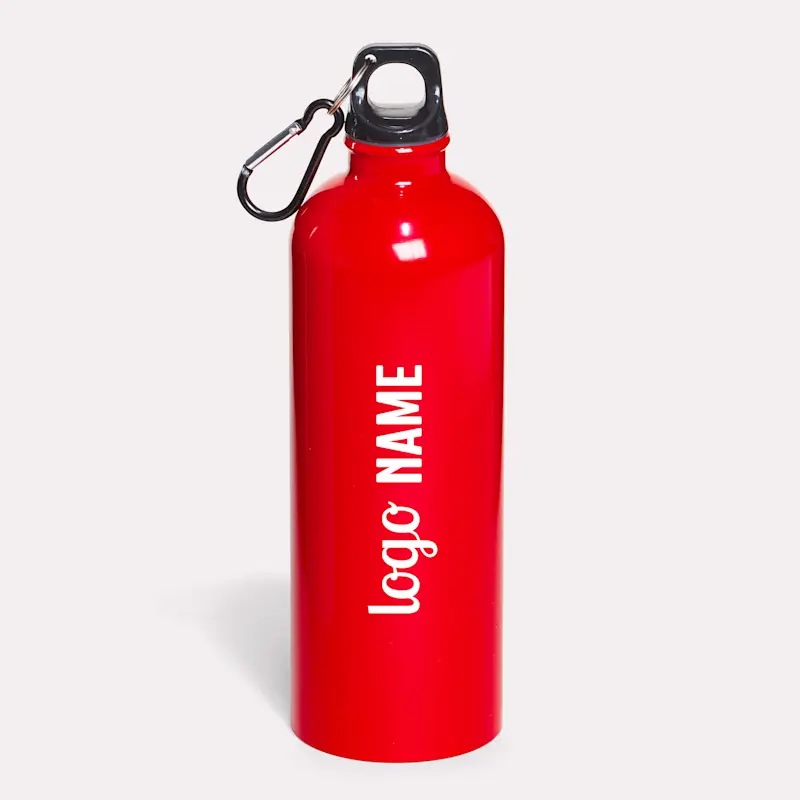 Gourde en aluminium avec mousqueton 750ml