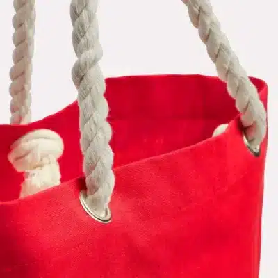 Sac de plage en coton avec anses en corde – visuel 2