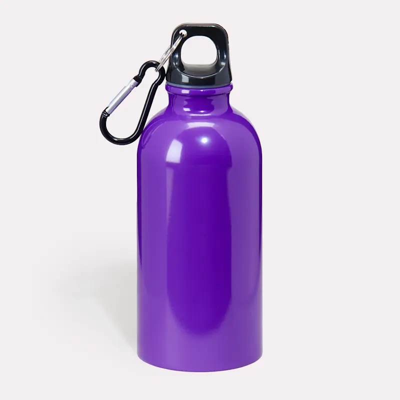 Gourdes en aluminium avec mousqueton 400ml – Image 6