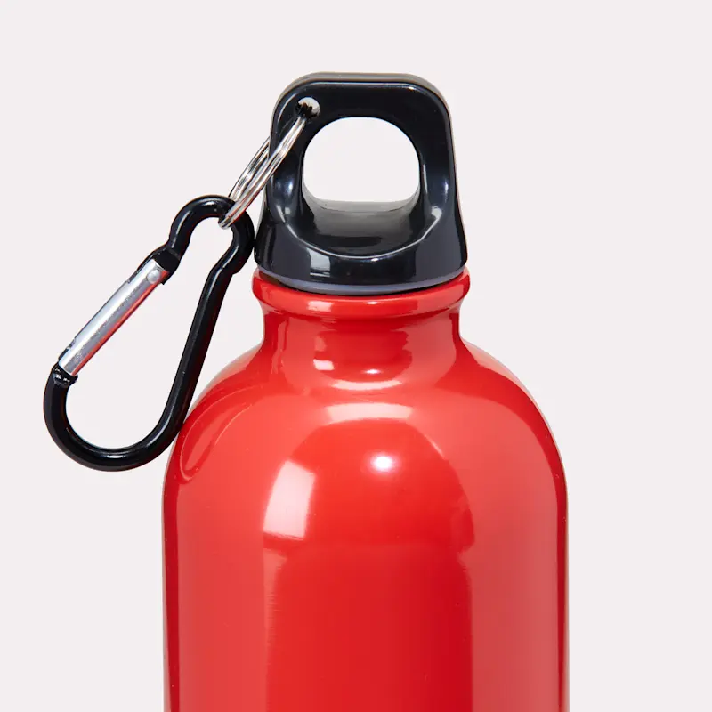 Gourdes en aluminium avec mousqueton 400ml – Image 2