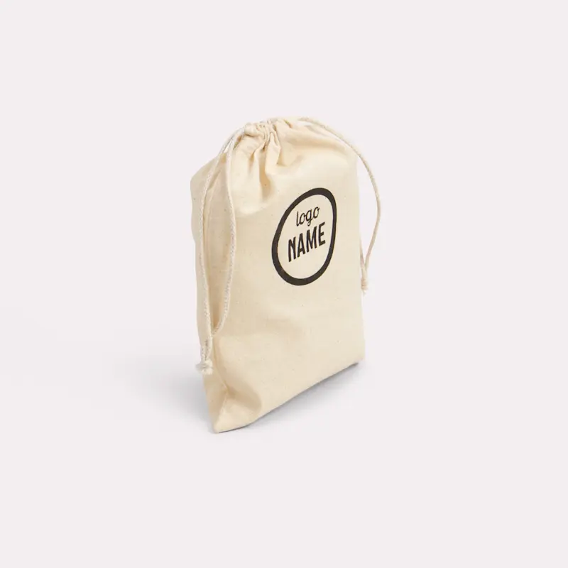 Sac en coton avec cordons de serrage – Image 3
