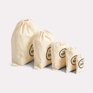 Sac en coton avec cordons de serrage