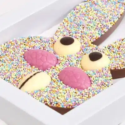 Lapin de Pâques en chocolat avec manchon – visuel 2