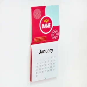 Calendrier mural agrafé