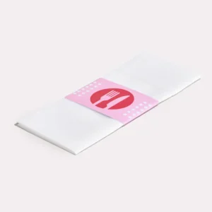 Serviette pliée en pochette à couverts (Airlaid)