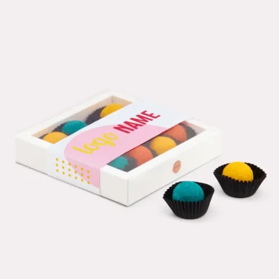 Boîtes de truffes en chocolat pour Pâques