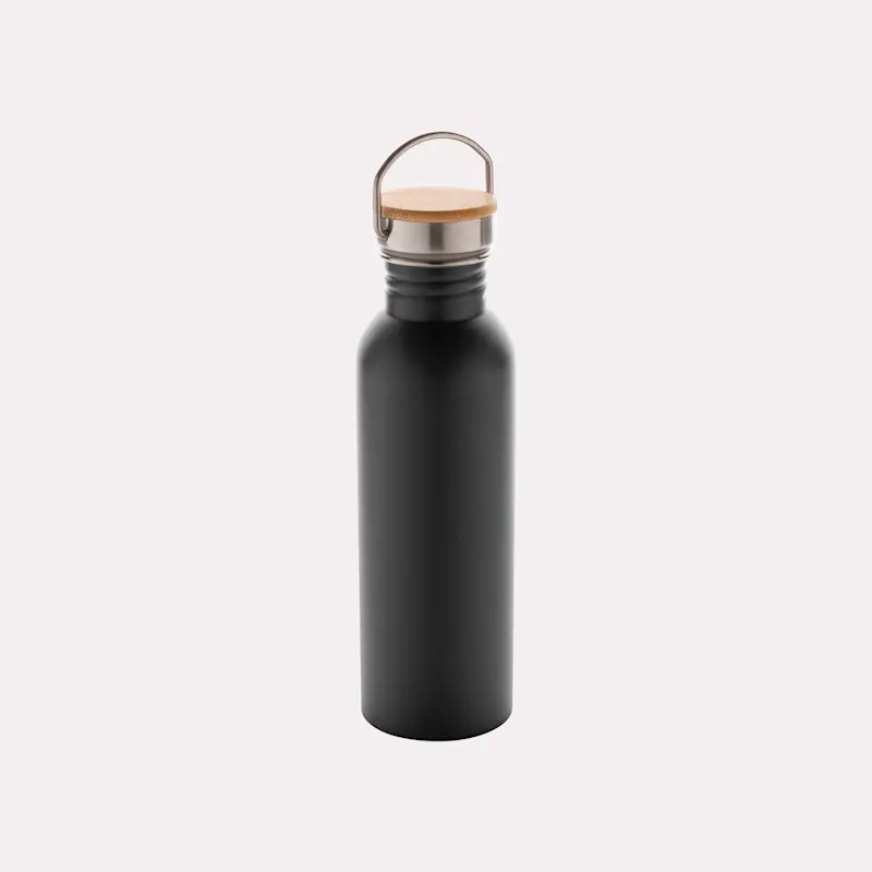 Gourde inox avec couvercle en bambou – Image 8