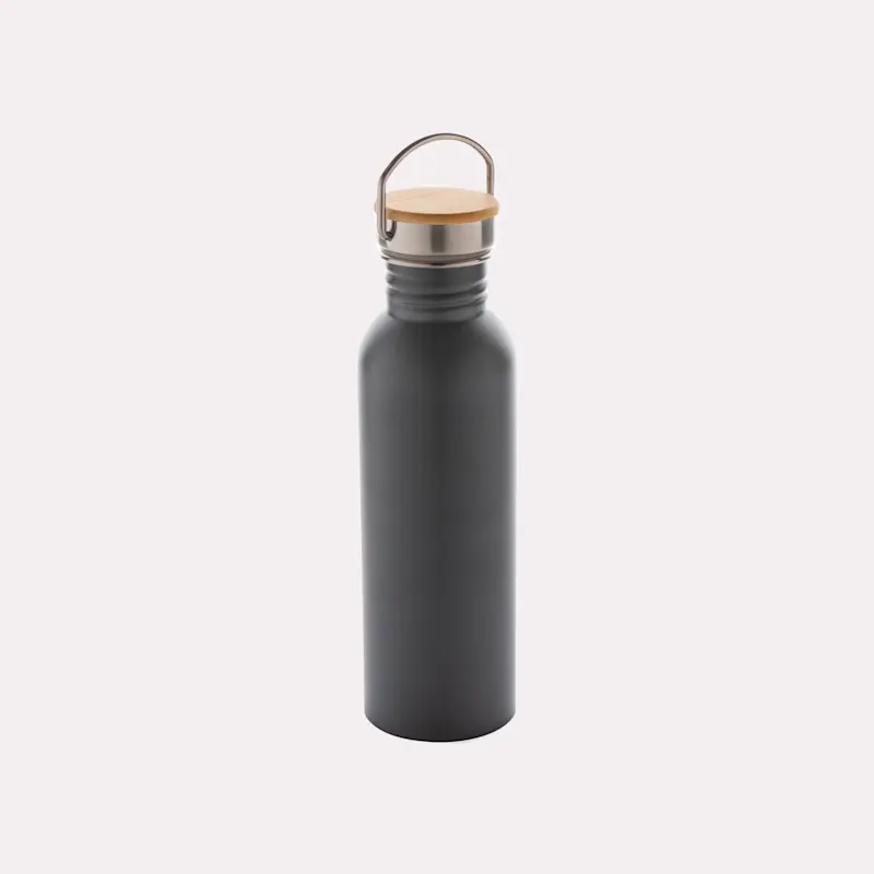 Gourde inox avec couvercle en bambou – Image 5