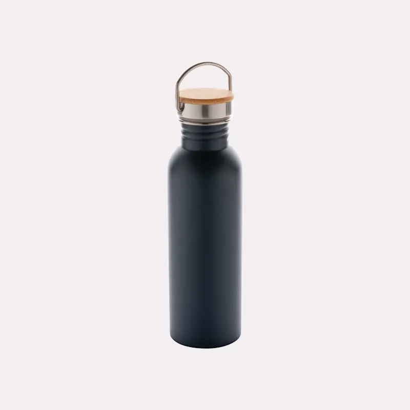 Gourde inox avec couvercle en bambou – Image 7