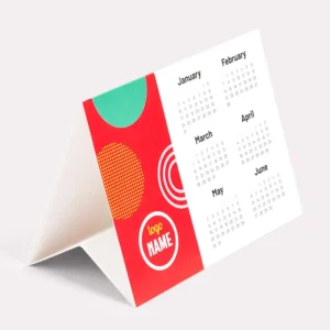 Calendrier de bureau avec chevalet