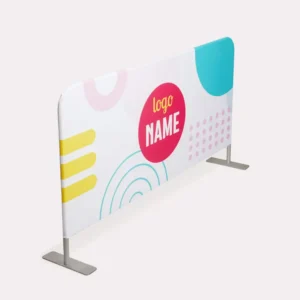 Barrière avec housse textile