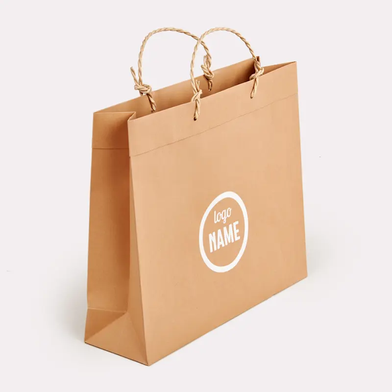 Sac luxe en papier - recyclé à poignées torsadées – Image 6