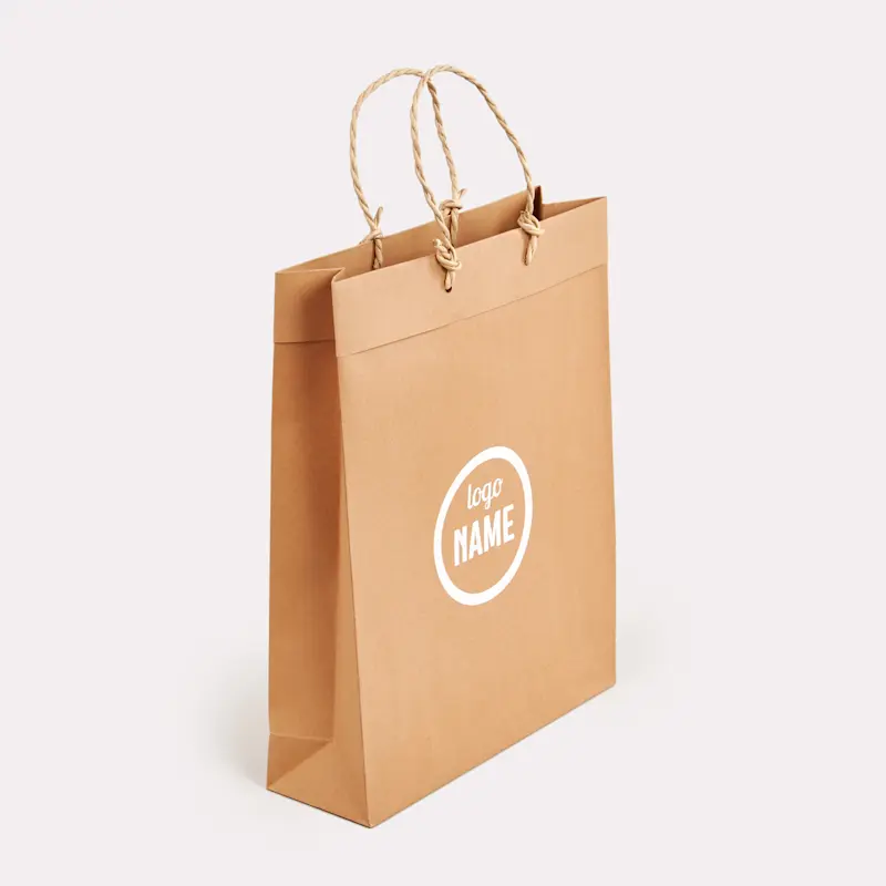 Sac luxe en papier - recyclé à poignées torsadées – Image 7