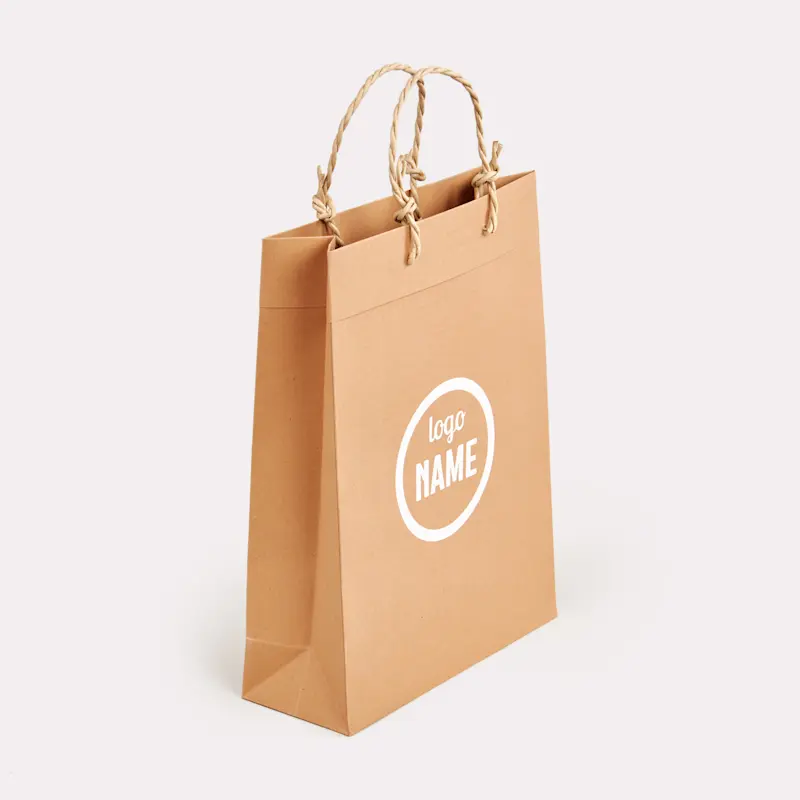 Sac luxe en papier - recyclé à poignées torsadées – Image 2