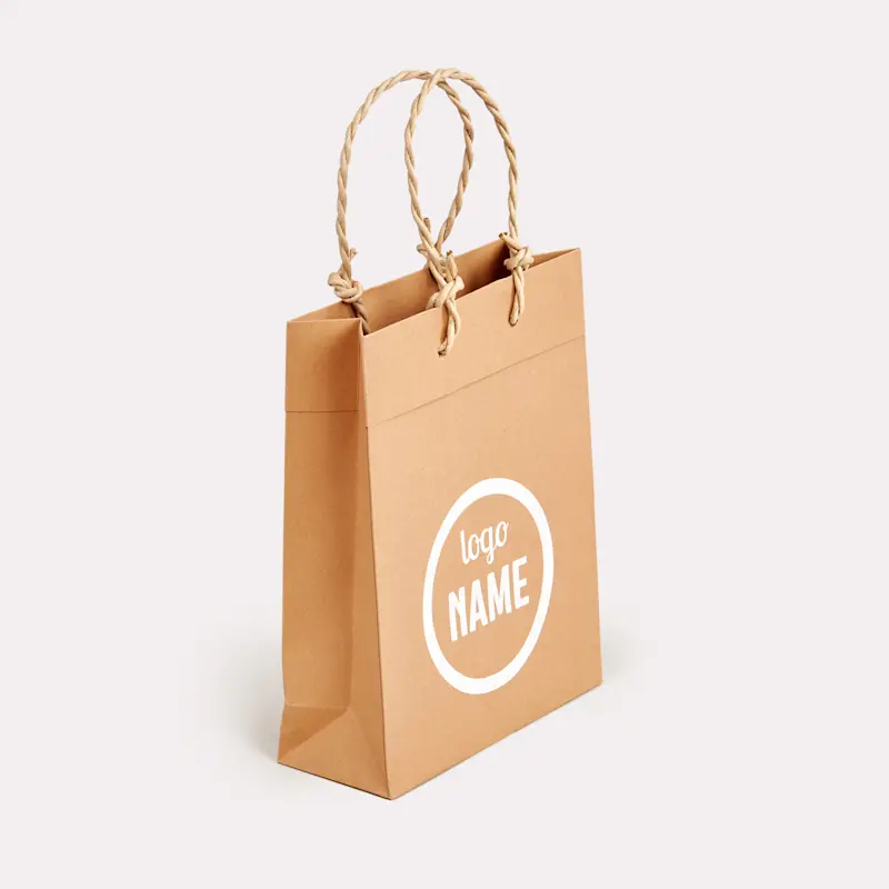 Sac luxe en papier - recyclé à poignées torsadées – Image 8