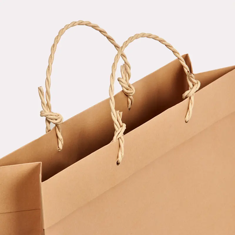 Sac luxe en papier - recyclé à poignées torsadées – Image 4