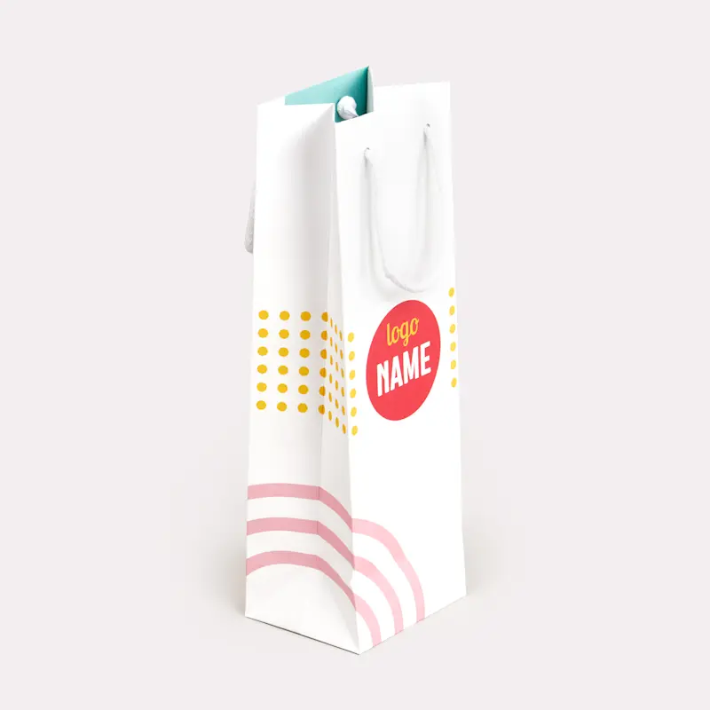 Sac en papier "Luxe" pour bouteilles de vin - offset