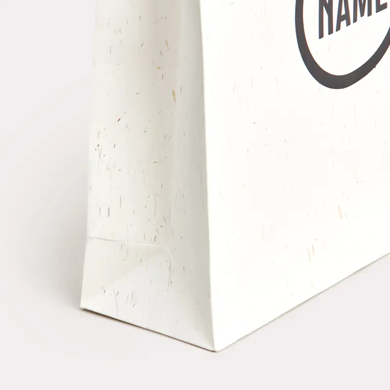 Sac luxe en papier recyclé avec poignées en fibres de paille – Image 4