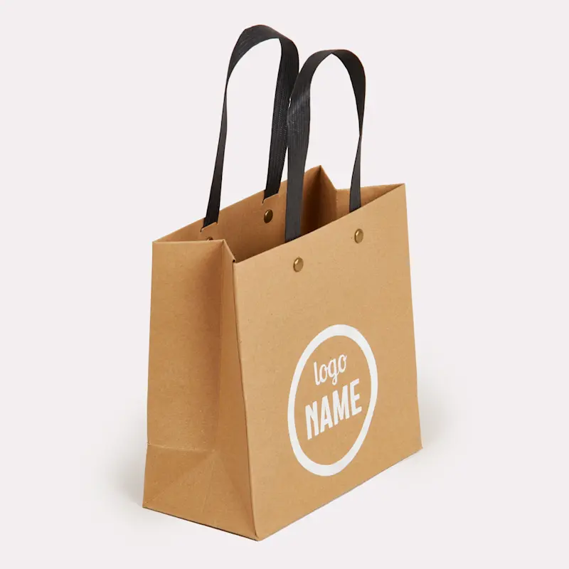 Sac luxe en papier - recyclé avec goujons – Image 8