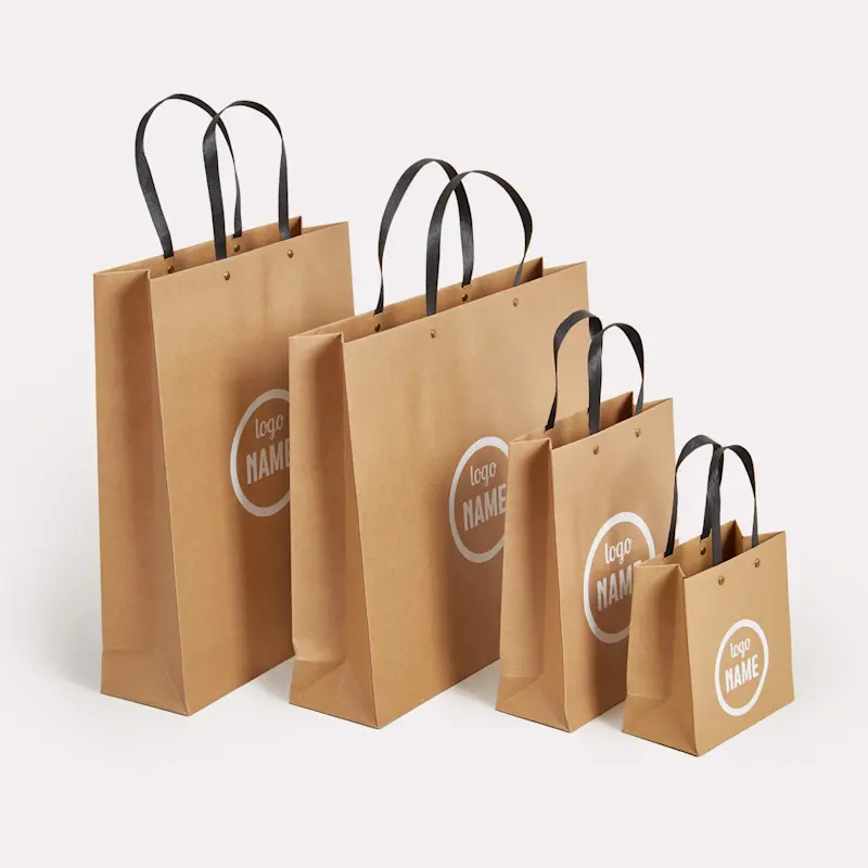 Sac luxe en papier - recyclé avec goujons