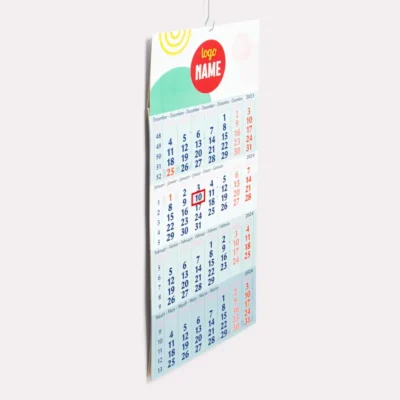 Calendrier sur 3 ou 4 mois basique 2027
