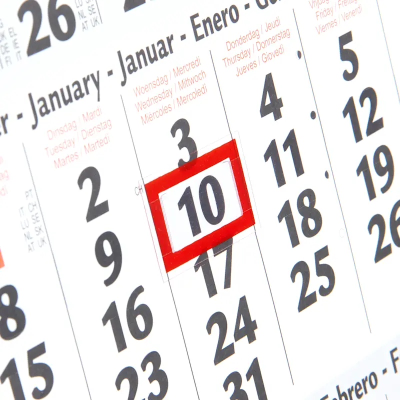Calendrier sur 3 ou 4 mois 2027 – Image 2