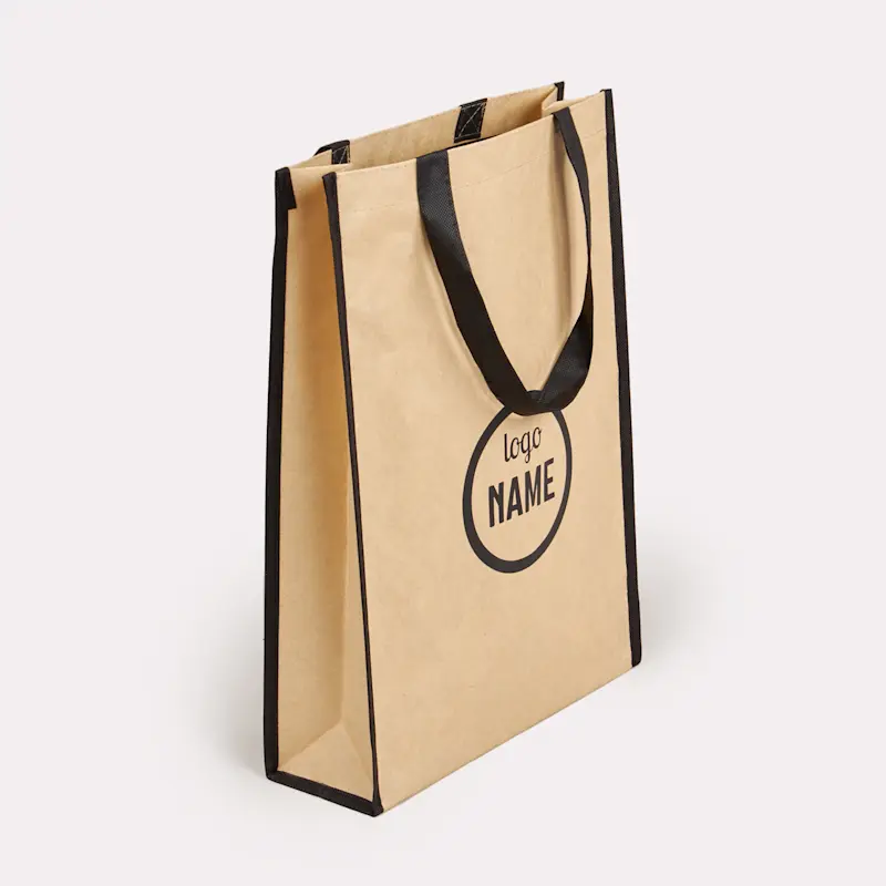 Cabas intissés avec papier kraft brun – Image 2