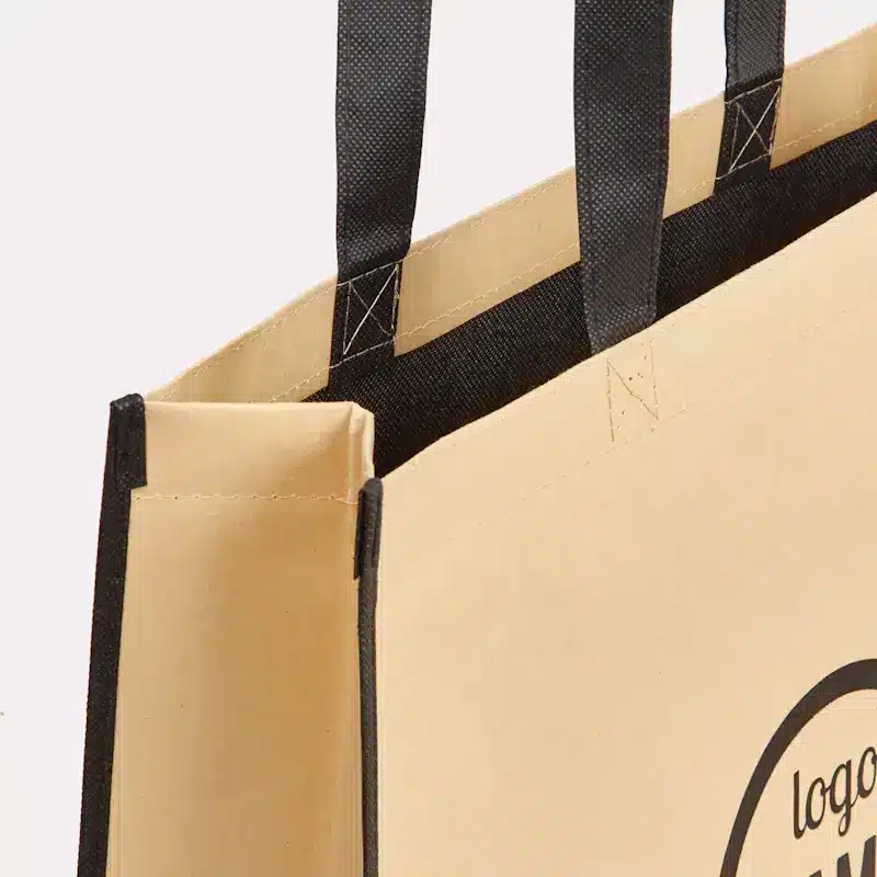 Cabas intissés avec papier kraft brun – Image 4