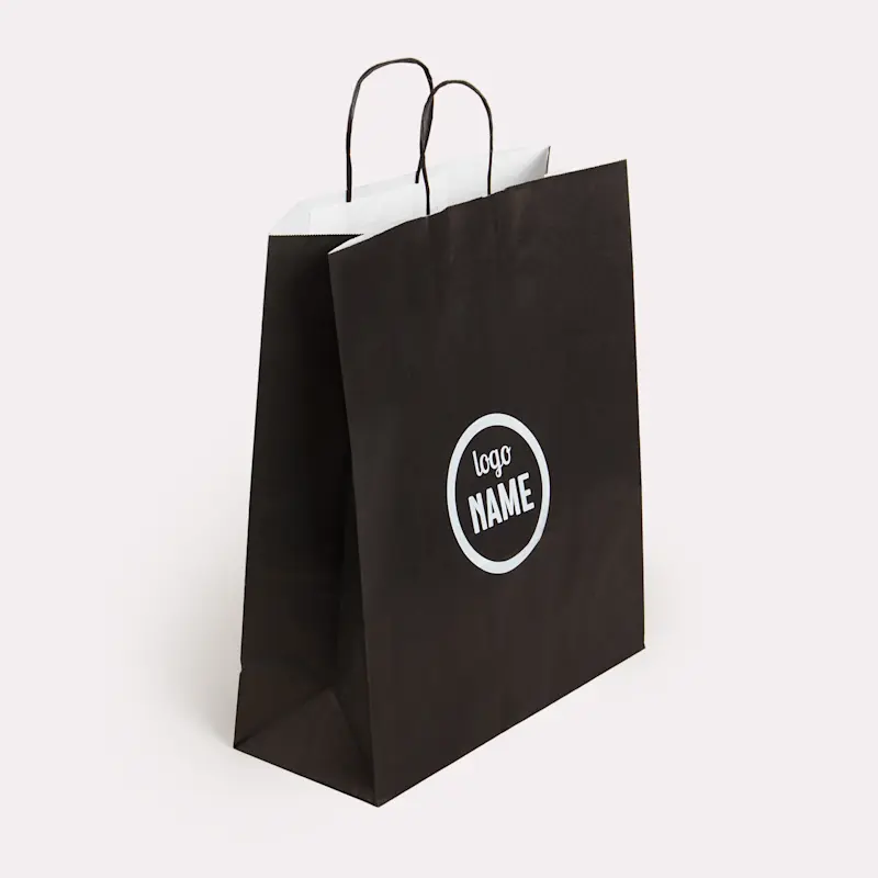 Sac en papier avec anse torsadée - sérigraphie – Image 7