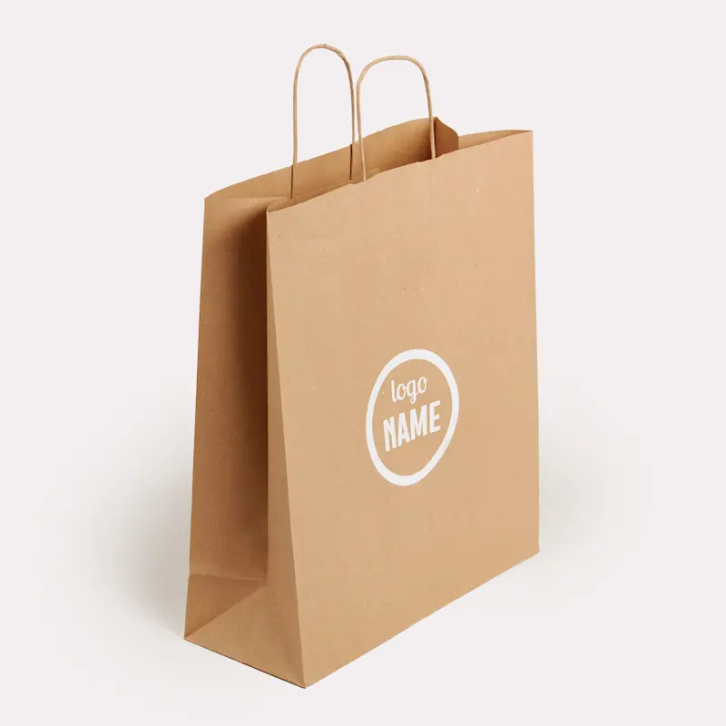 Sac en papier avec anse torsadée - sérigraphie – Image 6