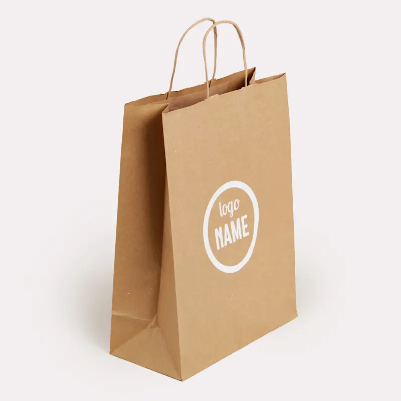 Sac en papier avec anse torsadée - sérigraphie – Image 9