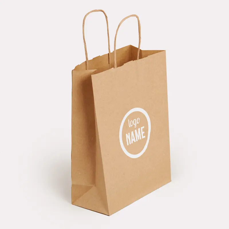 Sac en papier avec anse torsadée - sérigraphie – Image 10