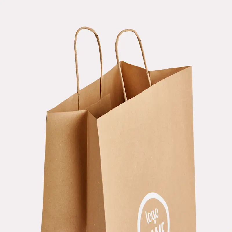 Sac en papier avec anse torsadée - sérigraphie – Image 3