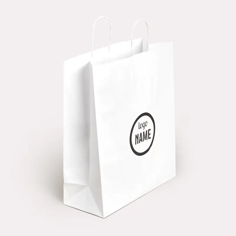 Sac en papier avec anse torsadée - sérigraphie – Image 8
