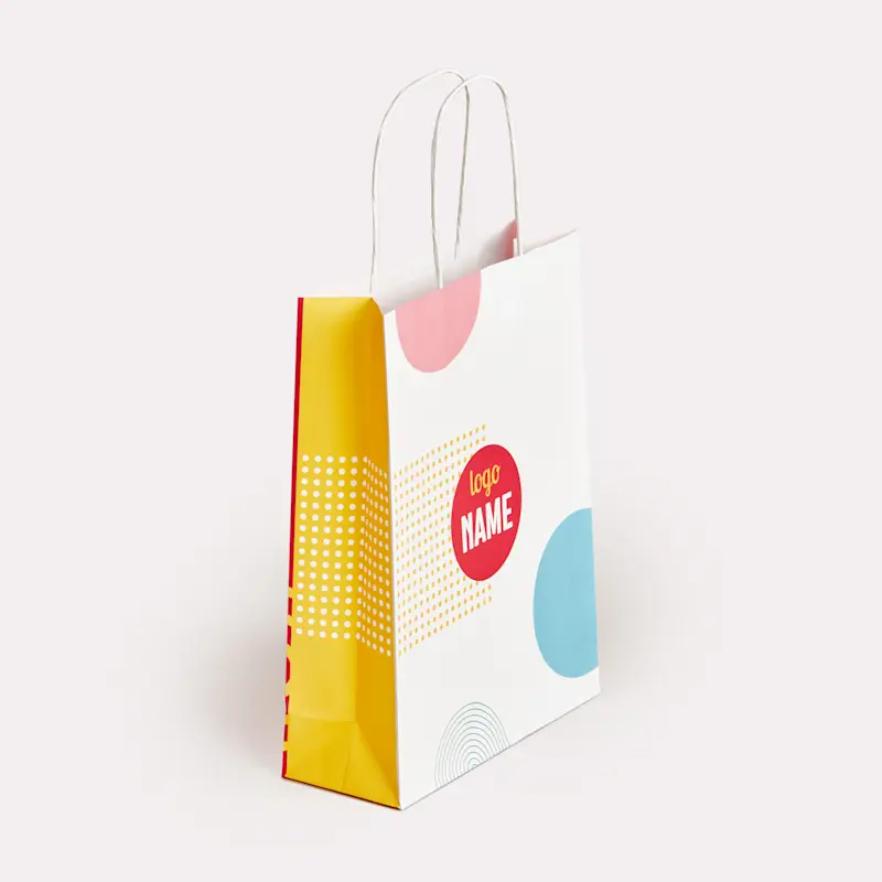 Sac en papier avec anses torsadées - offset – Image 6