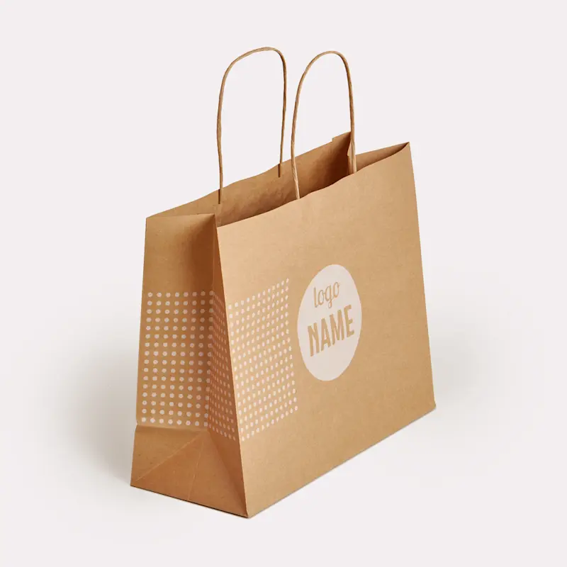 Sac en papier avec anses torsadées - offset – Image 8