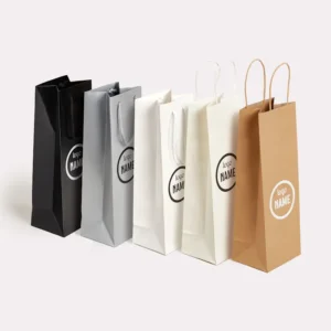 Sac en papier à bouteille de vin - sérigraphie