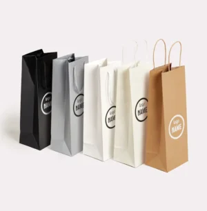 Sac en papier à bouteille de vin - sérigraphie