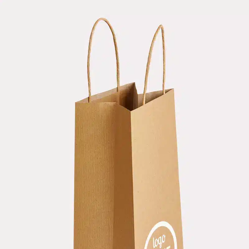 Sac en papier à bouteille de vin - sérigraphie – Image 3