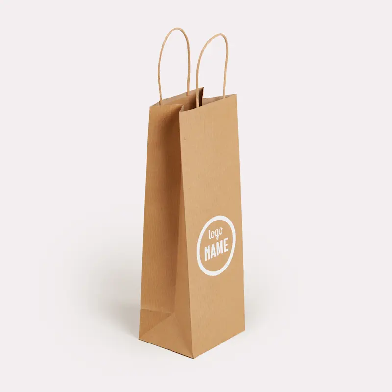 Sac en papier à bouteille de vin - sérigraphie – Image 2