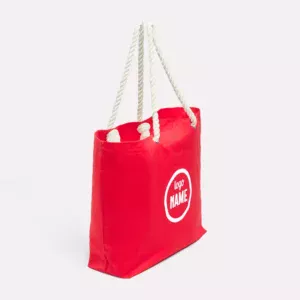 Sac de plage en coton avec anses en corde
