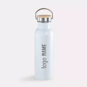 Gourde inox avec couvercle en bambou