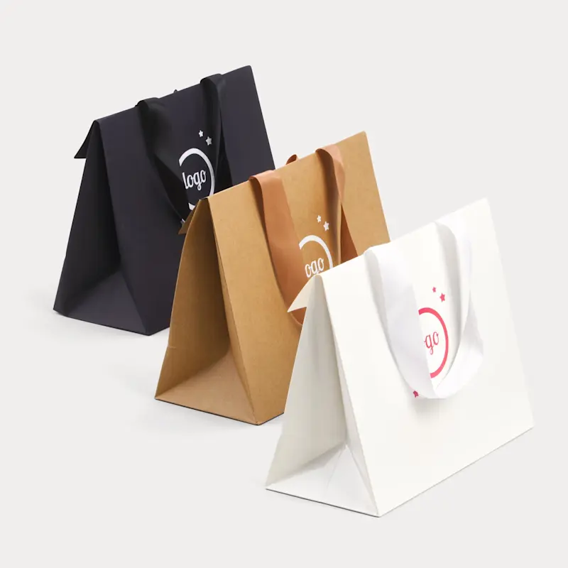 Sac cadeaux en papier avec ruban – Image 2