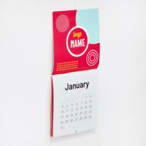 Calendrier mural agrafé