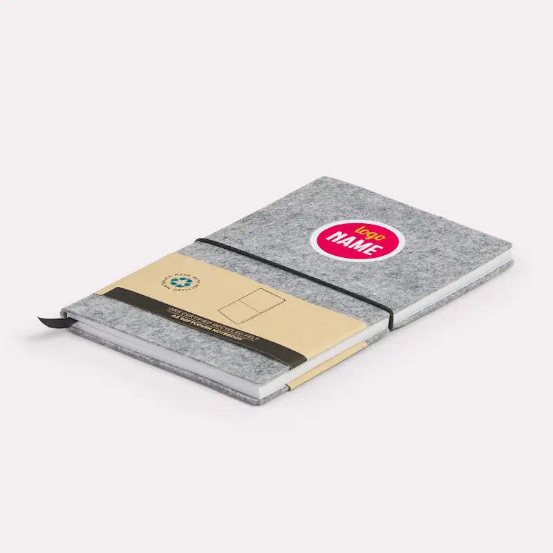 Carnet avec couverture en feutrine