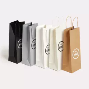 Sac en papier à bouteille de vin - sérigraphie